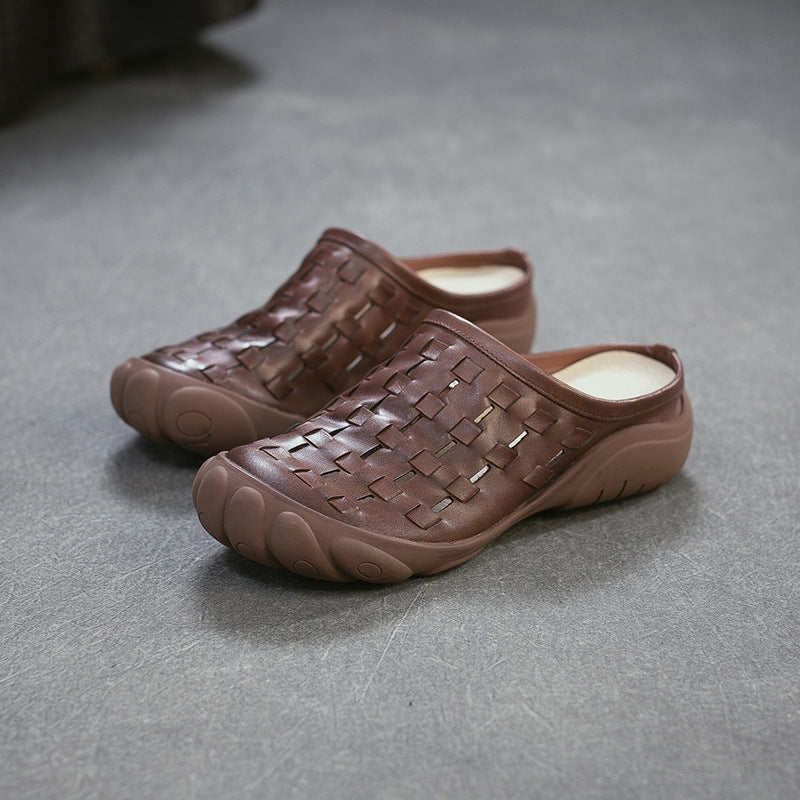 Women's Vintage Hand-woven For Outdoors First Layer Men's Shoes