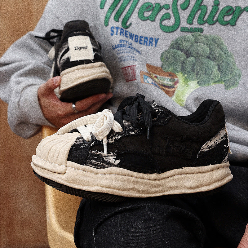 Design Shell Toe Dissoed Raise The Sneakers