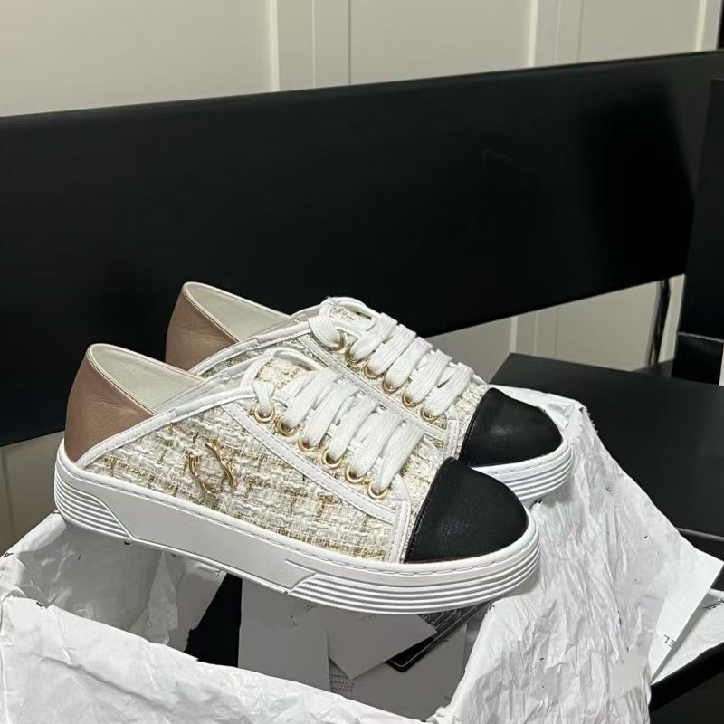 Women's Mi Classic Style Rhombus Two-way Wear Color Matching Women's Casual Shoes