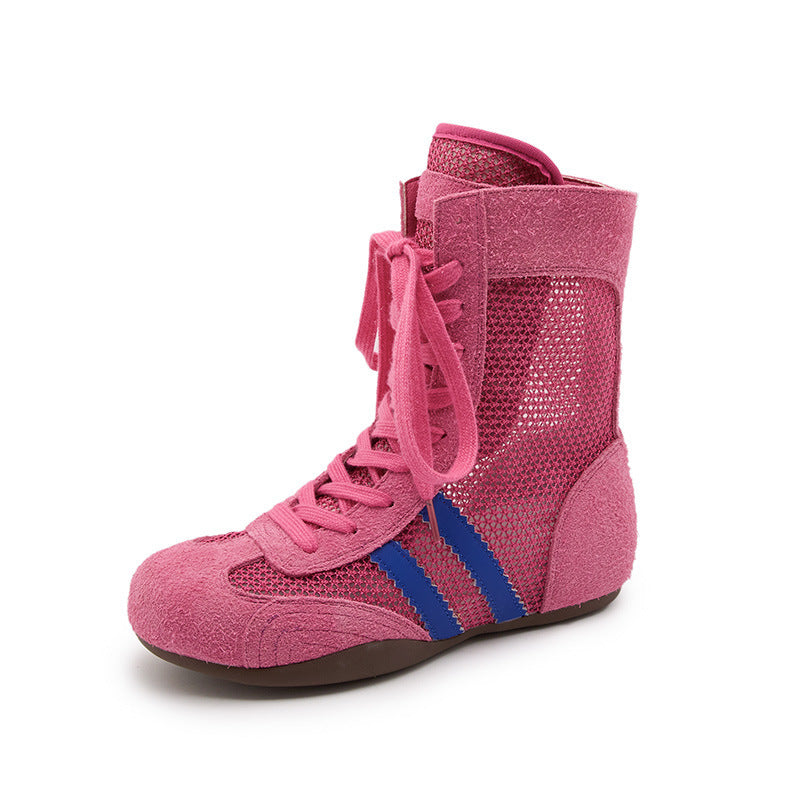 Women's Invisible Height Increasing Insole Boxing Summer Mesh Breathable Women's Casual Shoes