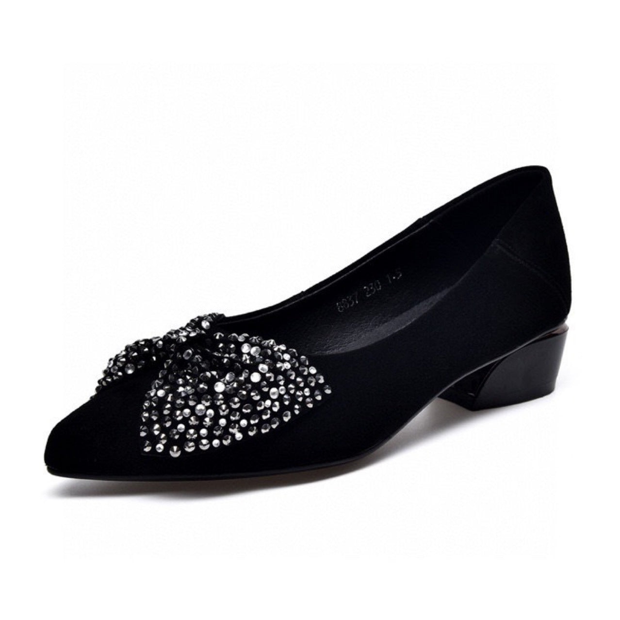 Rhinestone Bow Shallow Mouth Pumps Four Small Women's Shoes
