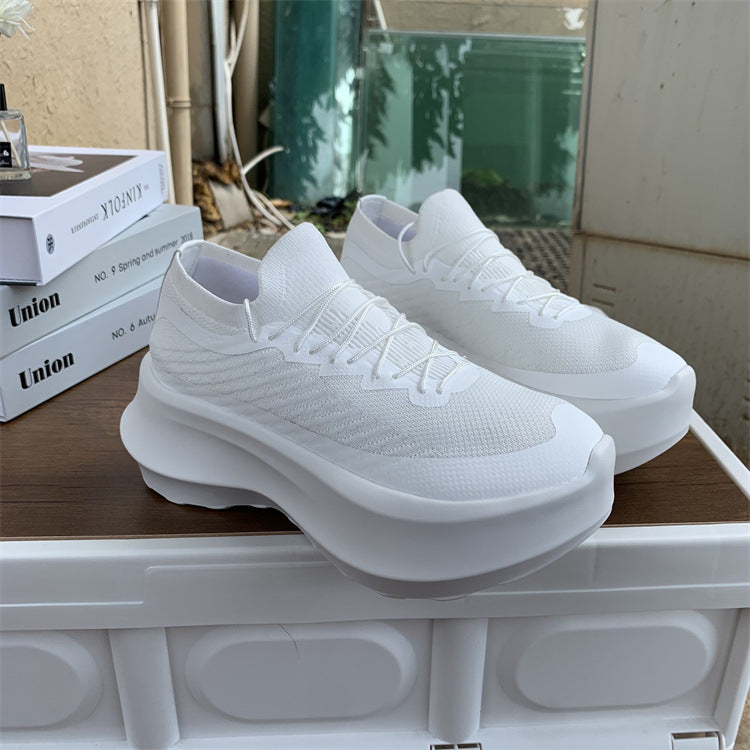 Platform Dad Spring Breathable Versatile White Women's Sports Shoes