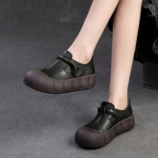 Women's Retro Solid Color Velcro Comfortable Lightweight Women's Casual Shoes