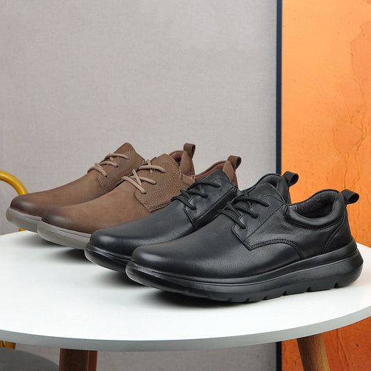 Men's Layer Cowhide Sports Lightweight Soft Sole Casual Shoes