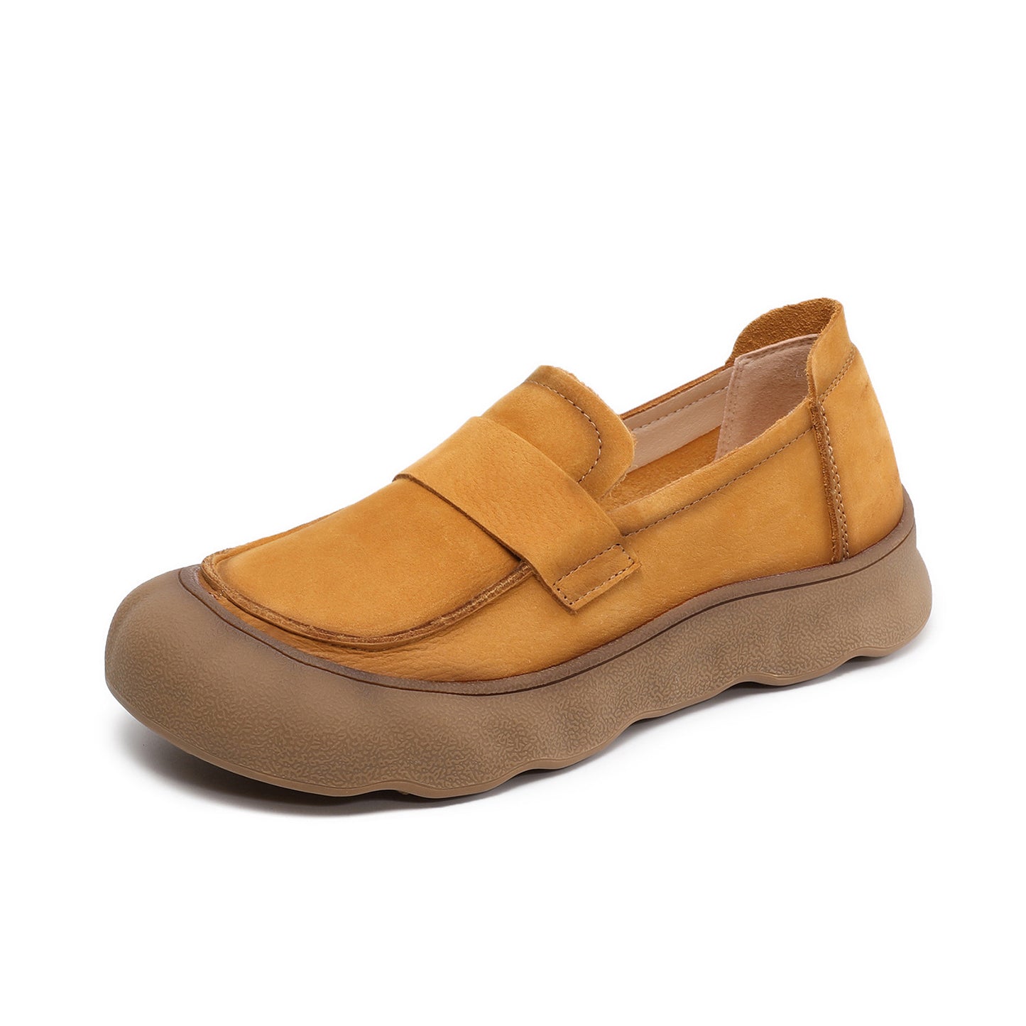 First Layer Cowhide Soft Bottom Handmade Women's Casual Shoes