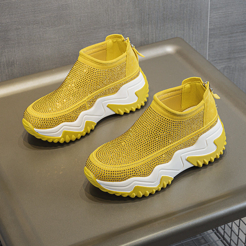 Women's Wear Thick-soled Small Closed Toe Height Increasing Hollow Hole Sports Women's Casual Shoes