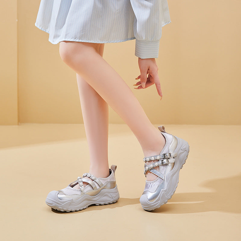 Women's Dad Fashionable Summer Korean Style Thick Sneakers
