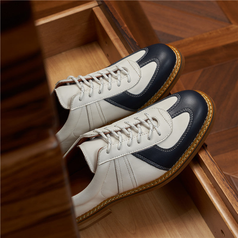 Men's Fashionable Comfortable British Style Gentleman Retro Handmade Genuine German Leather Shoes