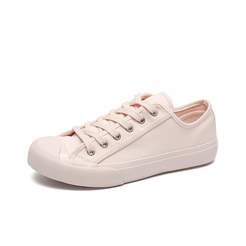 Cream White Retro Distressed Sports For Lovers Canvas Shoes