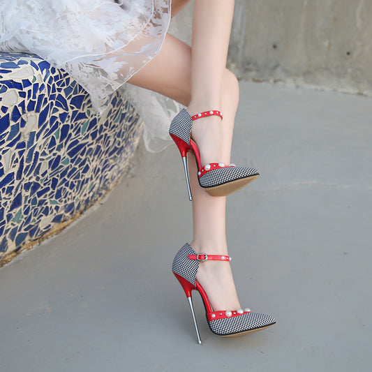 Women's Candy Color Matching Hollow Out Rome Plus Size Women's Shoes