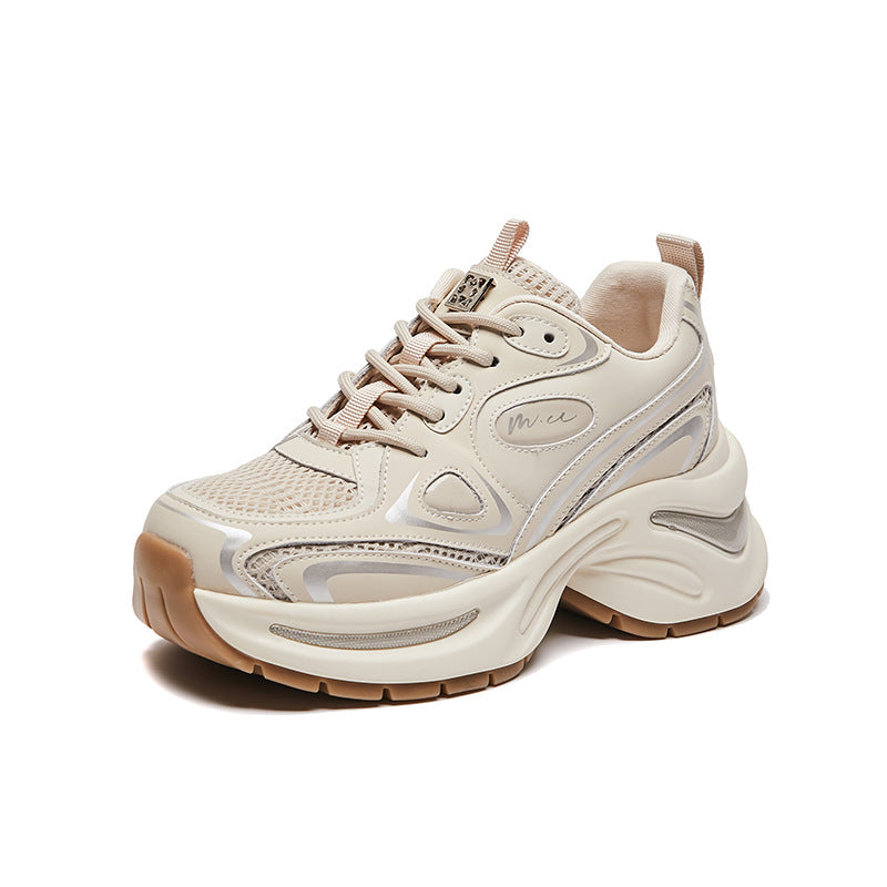 Women's Dad Fashionable Spring Korean Style Thick Sneakers