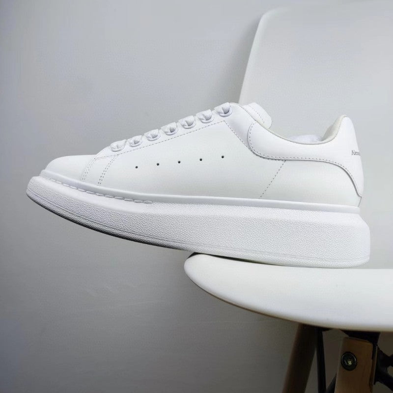 Women's & Men's High Version Mcqueen White Thick-soled Height Casual Shoes