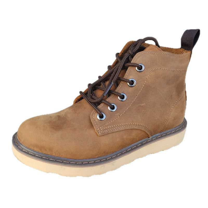 Cowhide Worker Martin Trendy Ankle Outdoor Boots