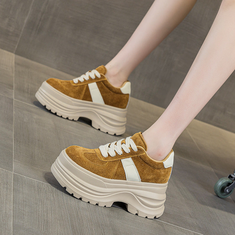 Women's Height Increasing Insole Muffin Platform Autumn Sneakers