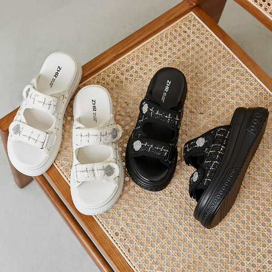 Women's Platform Outer Wear Fashion Out Fried Street Slippers
