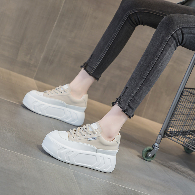 Women's Height Increasing Insole Bread Spring Platform Small Women's Casual Shoes