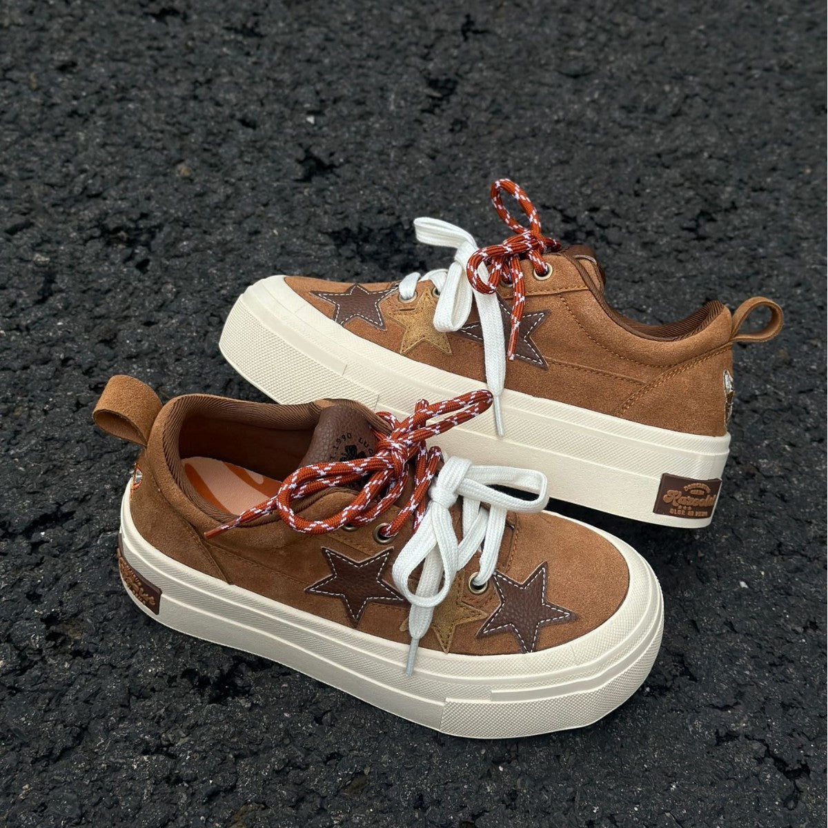 Design National Fashion Animal Series Star Pattern Lightweight Thick Bottom Women's Casual Shoes