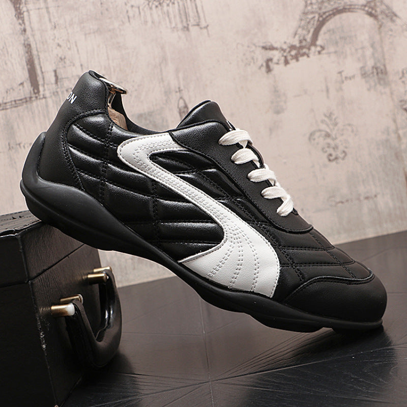 Men's Lightweight Running Comfortable Versatile German Training Male Black White Color Sneakers