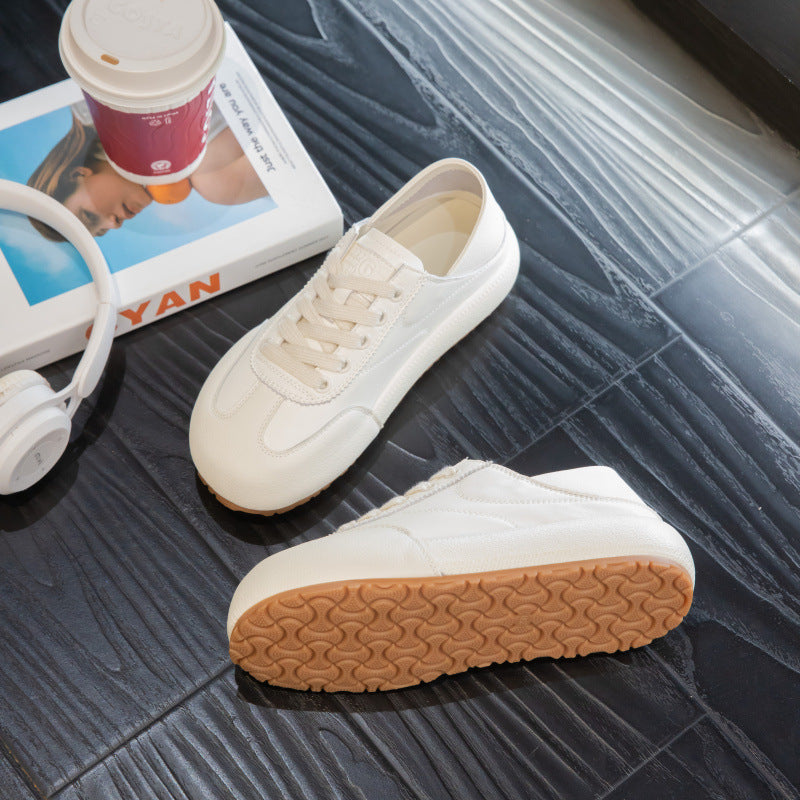 Women's Thick-soled German Training Genuine Two-way White Spring Women's Casual Shoes