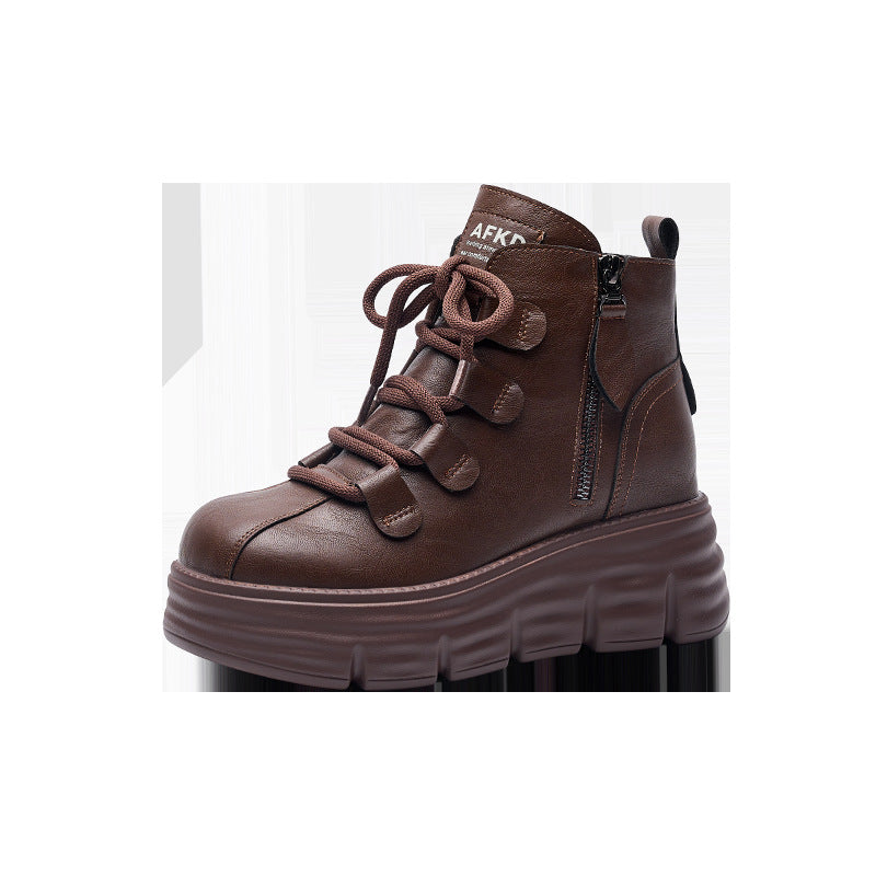 Women's Thicker Platform Height Increasing Insole Women's Cotton Shoes