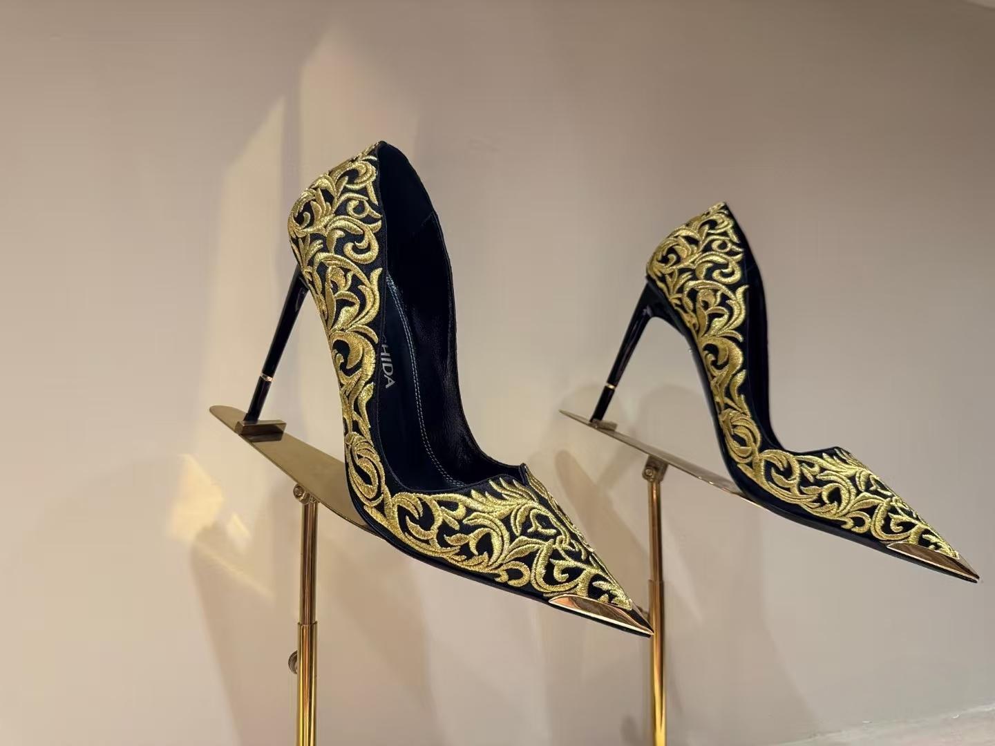 Women's Spring Pointed High Stiletto Satin Pumps Women's Fashion Shoes