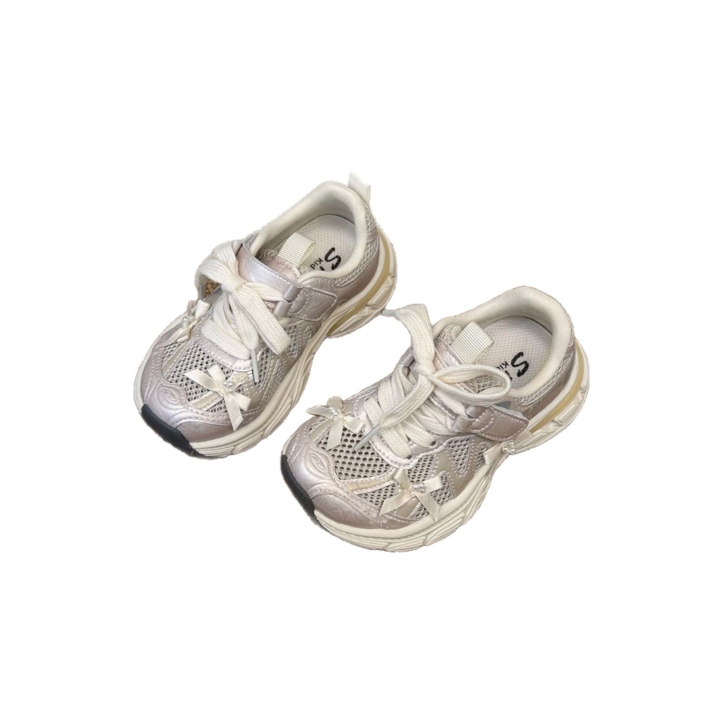 Children's Spring Boys Hollow Mesh Surface Shock Children's Sports Shoes