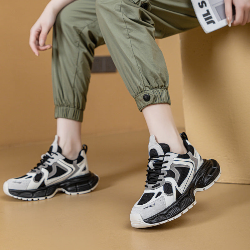 Women's Spring Breathable Authentic Clunky Thick Bottom Sneakers