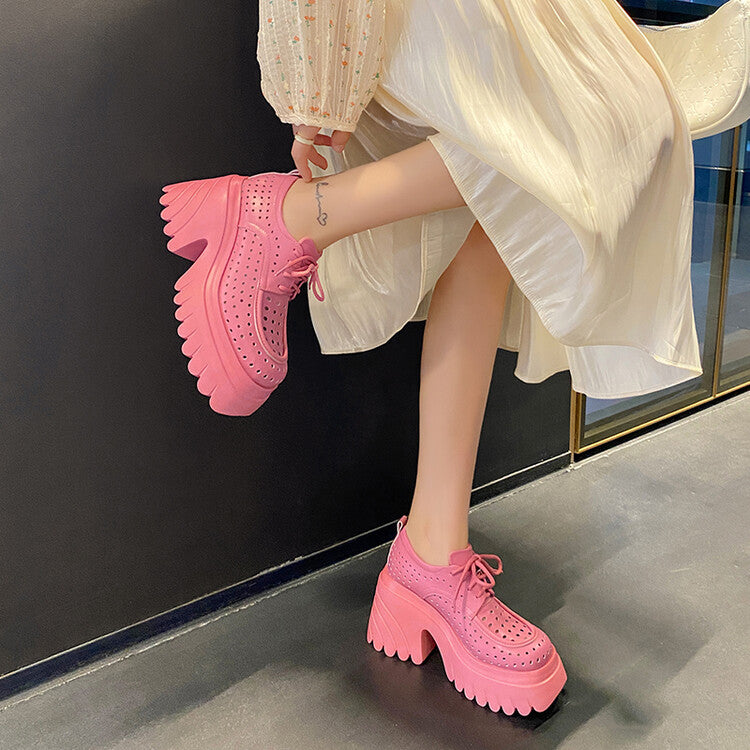 Women's Super High Summer Platform Small Height Increasing Breathable Women's Fashion Shoes