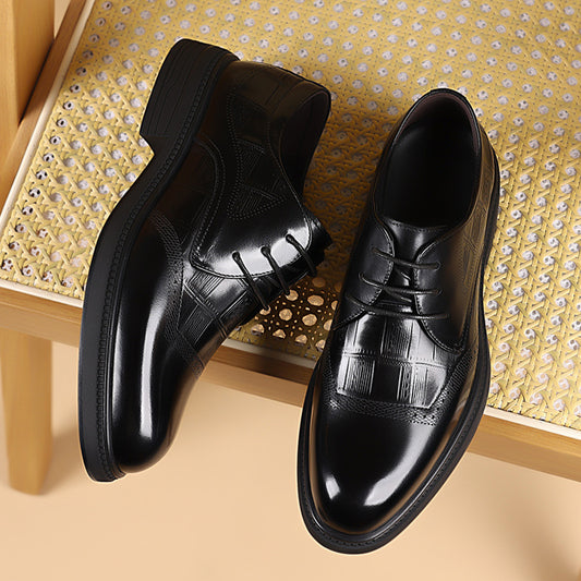 Men's First Layer Cowhide Formal Wear Genuine Men's Business Leather Shoes