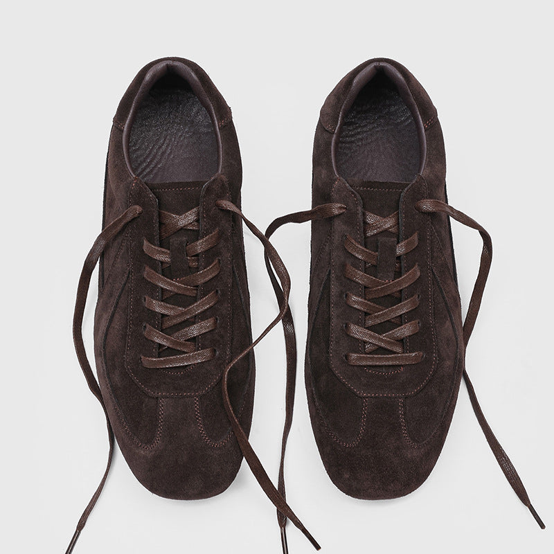 Women's & Men's Winter Training Sports Versatile Brown Men's Casual Leather Shoes