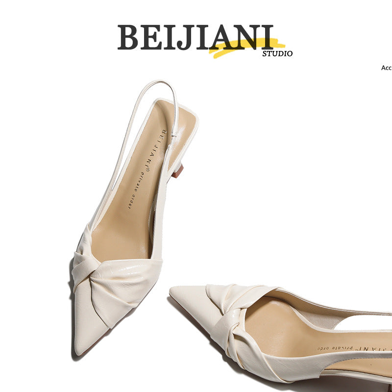 Women's Chinese Style Twisted Pointed Toe Stiletto Women's Fashion Shoes