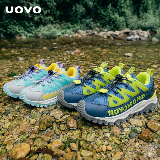 Children's Waterproof Breathable Soft Sole Convenient Elastic Buckle Children's Sports Shoes