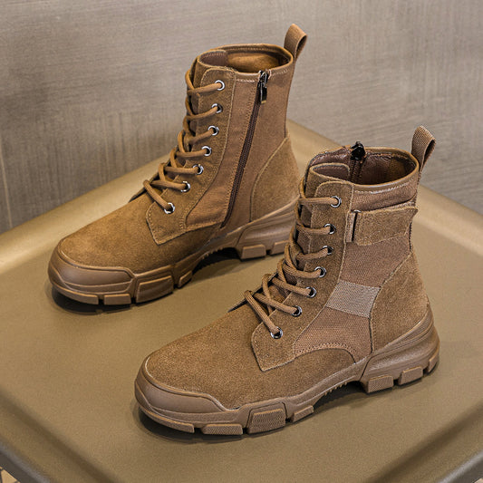 Women's Genuine Winter Versatile Short British Style Women's Leather Boots