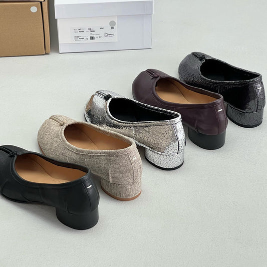 Women's Mid Tabi High Pumps Full Shallow Heels
