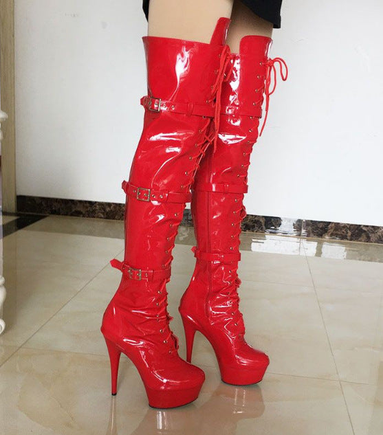 Tube Dance Sexy Stretch Night Club Belt Buckle Over The Boots