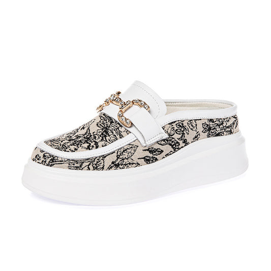 Women's Style Height Increasing Insole Half Outer Wear Women's Shoes