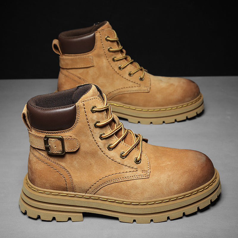 Men's Winter British Style Middle Top Working Boots