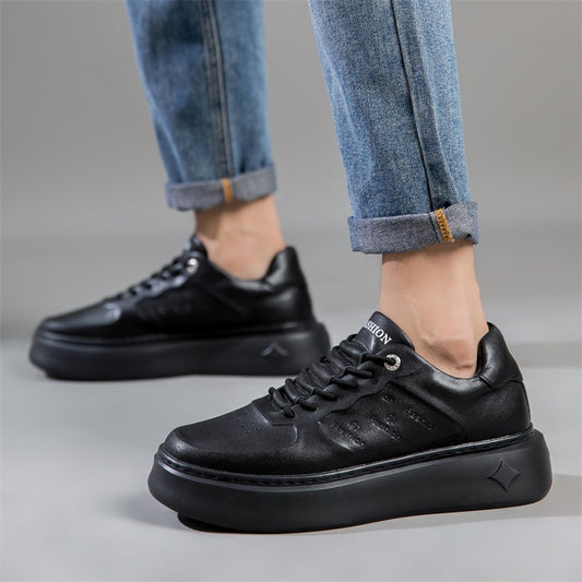 Men's Spring Thick-soled Height Increasing Insole Genuine Sneakers