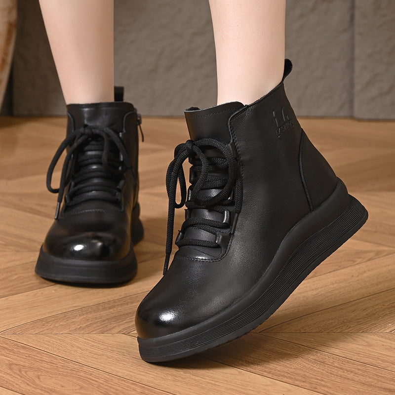 Fur Integrated Short Thick Bottom Fleece-lined Warm Women's Snow Boots
