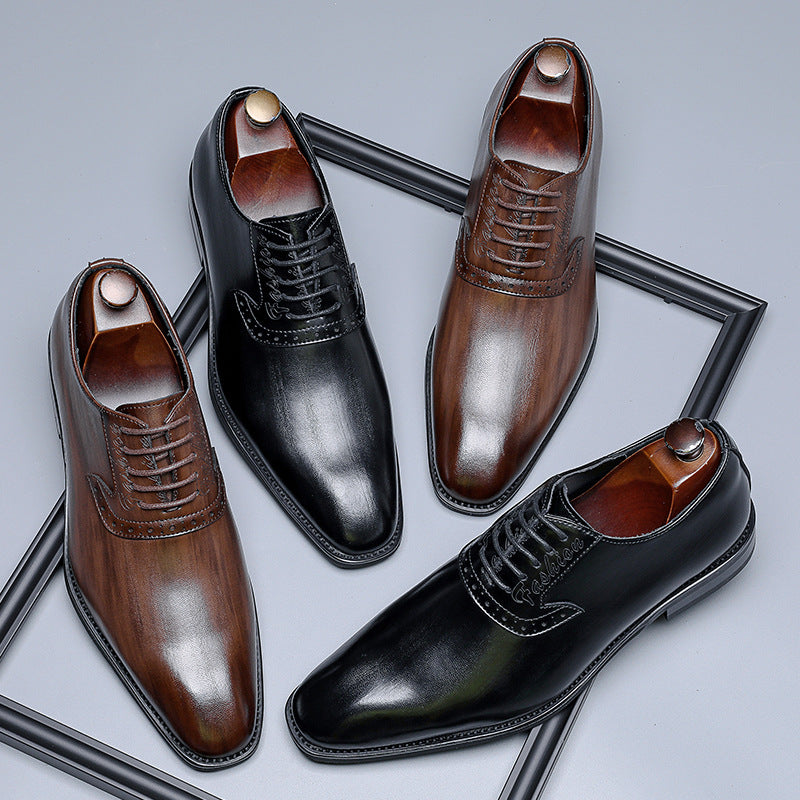 Men's British Style Formal Pointed Toe Wedding Men's Casual Shoes