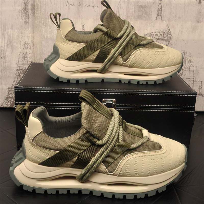 Men's Thick Bottom Color Matching Light Luxury High-grade Men's Board Shoes