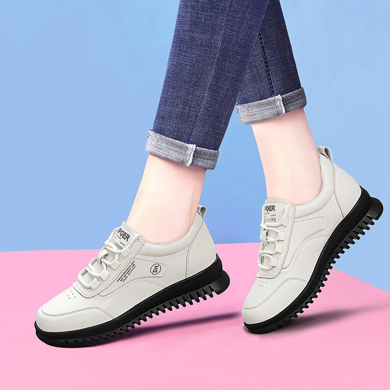 Women's Soft Bottom Platform White Spring Fitness Women's Shoes