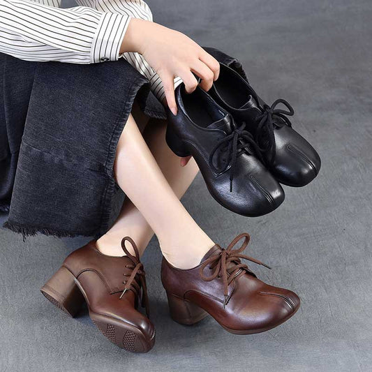 Women's Chunky Retro Comfort Mid Mother Leisure Commute Small Four Women's Casual Shoes