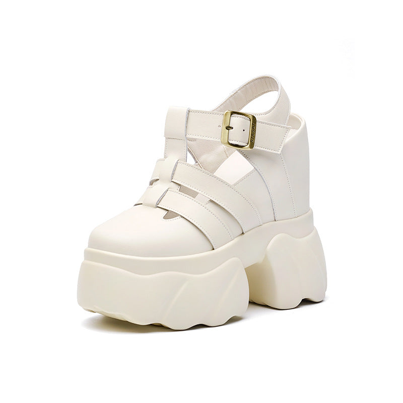 Women's Super Height Increasing Insole Closed Toe Roman Summer Men's Shoes