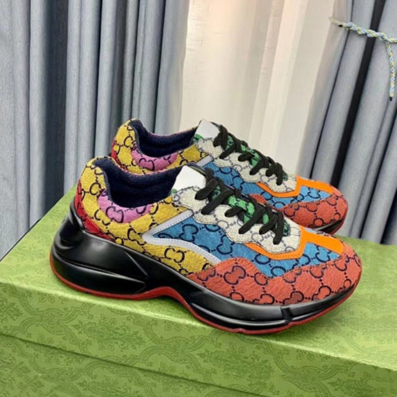 Presbyopic Camouflage Thick Bottom Leisure Pumps Comfortable Women's Sports Shoes