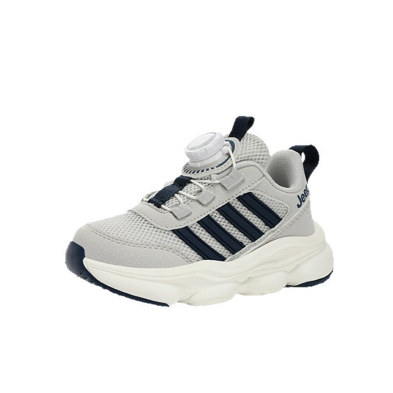 Children's Boy White Mesh Spring Medium Large Sneakers