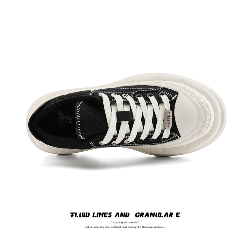 Thick-soled Autumn Small Heightened Platform Light Canvas Shoes