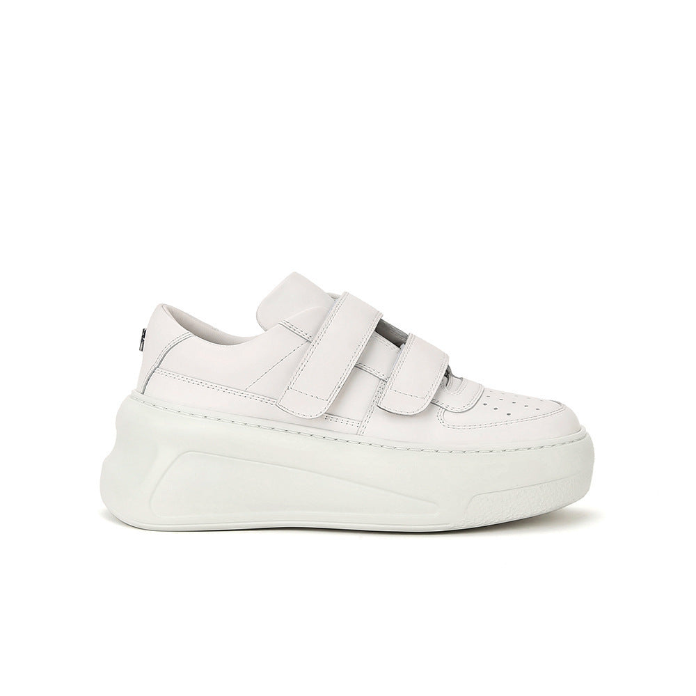 Su Small Thick Bottom Smiley Face Velcro Women's Casual Shoes