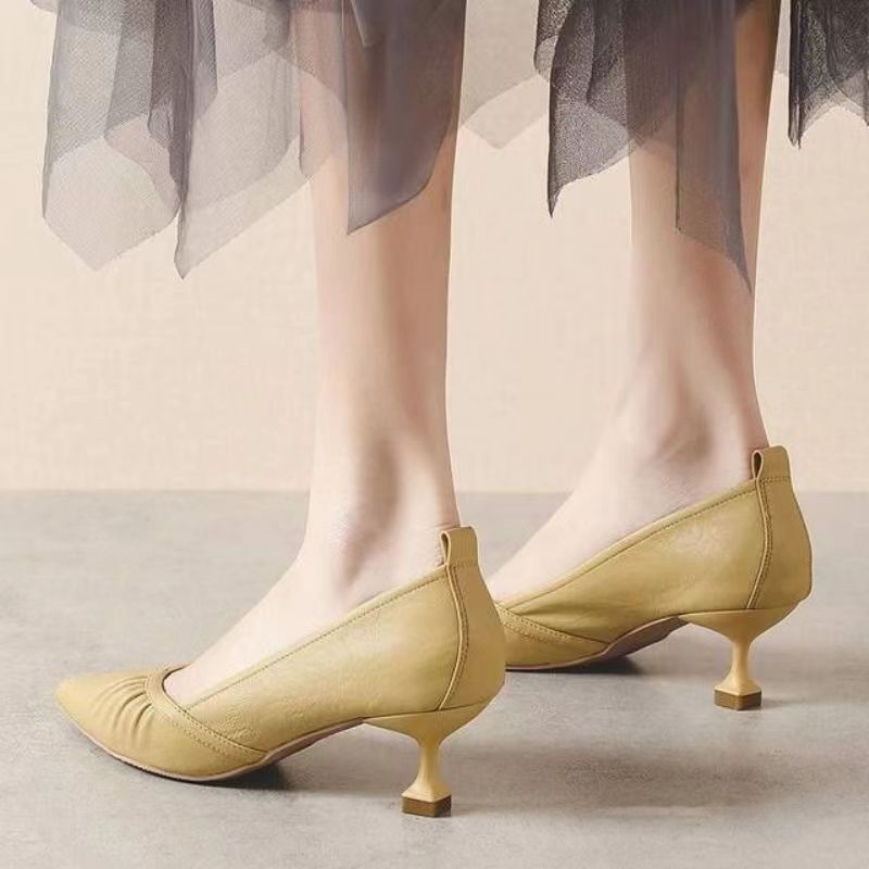 Women's Soft Mid Summer Spring Pointed High Women's Shoes