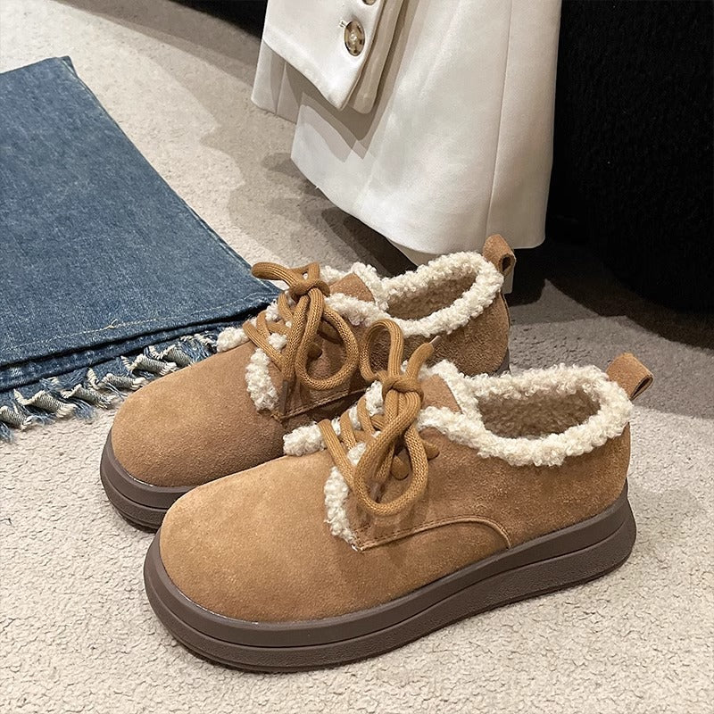 Women's Genuine Plus Veet Fluffy Vintage Cotton Boots